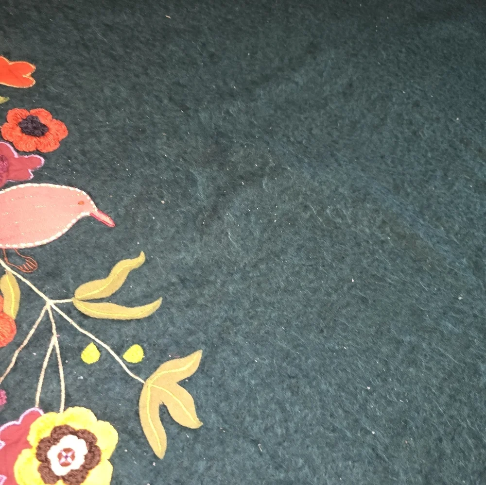 Artistic Accents Made in India. Wool Blend Decorative Throw 69x52